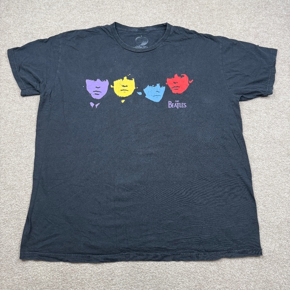 The Beatles Shirt Mens Extra Large XL Black Short Sleeve Crew Neck Casual - Picture 1 of 7